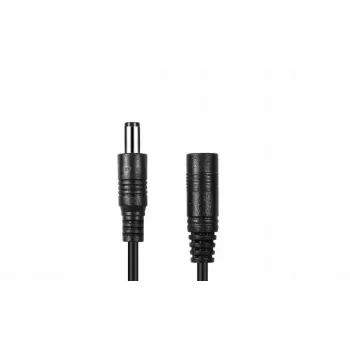 ESPE DC Power Extension Cable 5.0m 2x0.5mm² Braided DC Plug to DC Jack 2.1x5.5mm Black