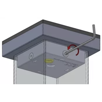 LED-Warnleuchte Proxima SŁUPKOWA Amber 12-230V AC/DC IP54