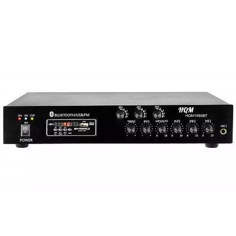 HQM HQM1060BT/S 60W PA-Verstärker mit Bluetooth, USB, SD, FM-Radio