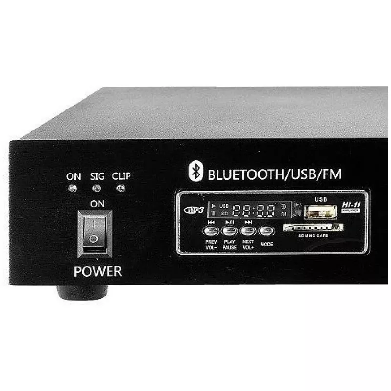HQM HQM1060BT/S 60W PA-Verstärker mit Bluetooth, USB, SD, FM-Radio