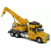 LEAN TOYS Fernbedienter Kran-LKW Pilot 2.4G Lichter Geräusche Gelb