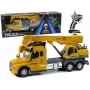 LEAN TOYS Fernbedienter Kran-LKW Pilot 2.4G Lichter Geräusche Gelb