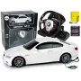 LEAN TOYS Ferngesteuerter BMW M3 Weiß 2.4G Lenkrad-Pilot 1:18 Sound Lichter