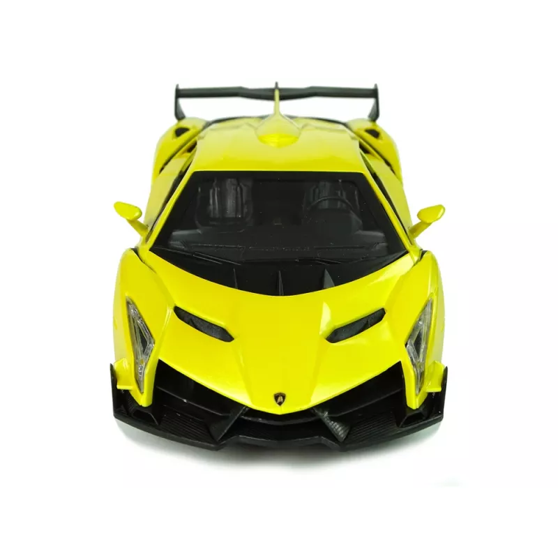 LEAN TOYS Lamborghini Veneno Fernsteuerung Gelb 2,4 GHz Lenkrad RC Auto mit Sound und Licht