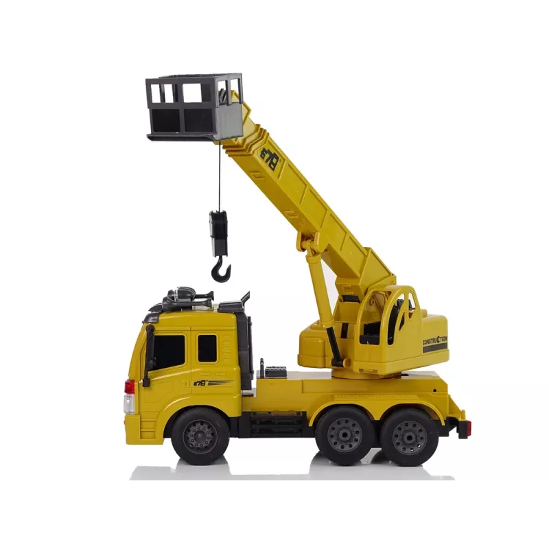 LEAN TOYS ferngesteuerter Kran-LKW 1:20 Lift Crane Pilot 2.4G Sound Lights