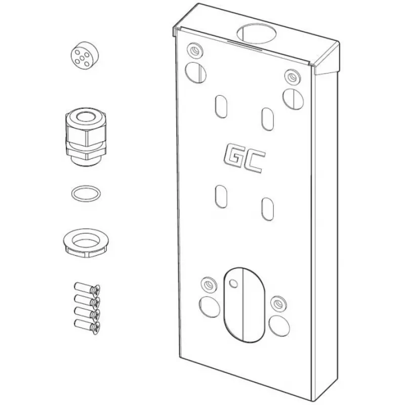 GREEN CELL EV Wallbox-Montageabstandshalter für HabuDen-Ladegerät, 50 mm, Schwarz, ABS-Kunststoff, Kabelmanagement, Belüftung, EVGCAKHS1