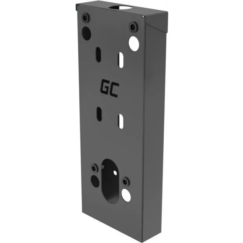 GREEN CELL EV Wallbox-Montageabstandshalter für HabuDen-Ladegerät, 50 mm, Schwarz, ABS-Kunststoff, Kabelmanagement, Belüftung, EVGCAKHS1