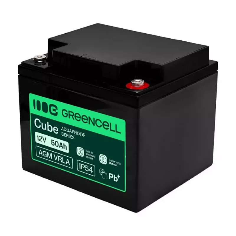 GREEN CELL AGM VRLA 12V 50Ah Wartungsfreie Batterie für USV, 197x166x170mm