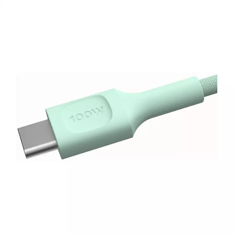 Green Cell PowerStream USB-C auf USB-C Kabel 100W 2m Mintgrün
