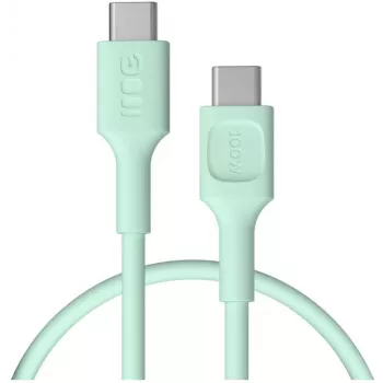 Green Cell PowerFlex Fast Charging USB-C to USB-C Kabel 100W 0,3m Mintgrün