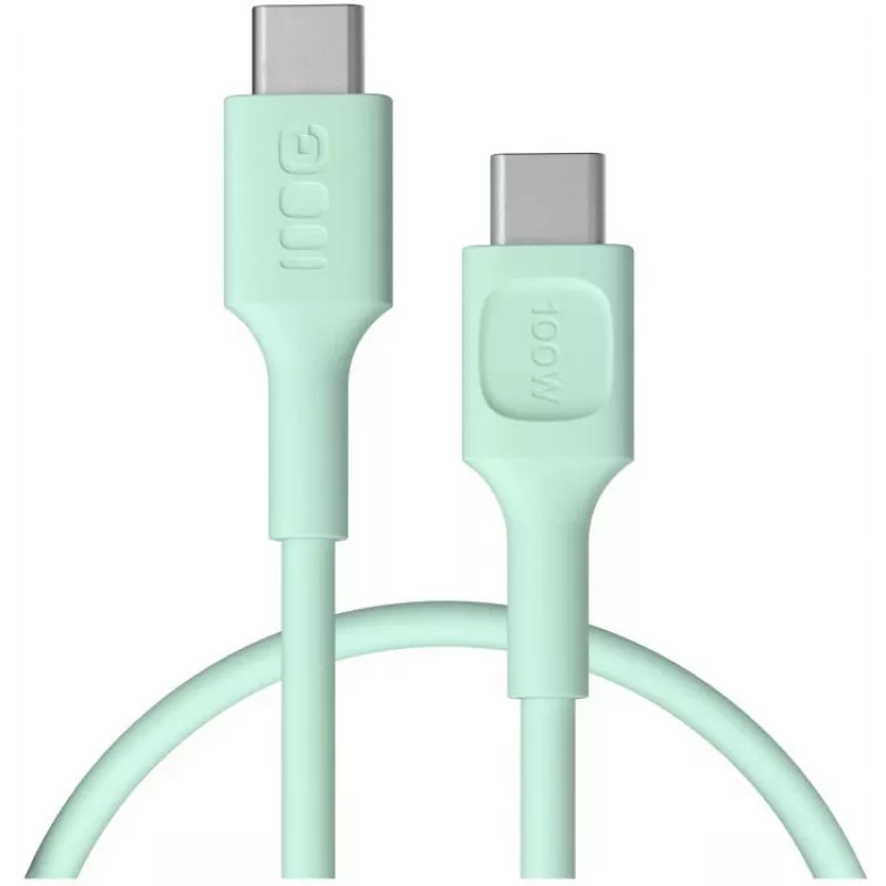 Green Cell PowerFlex Fast Charging USB-C to USB-C Kabel 100W 0,3m Mintgrün