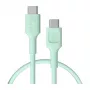 Green Cell PowerFlex Fast Charging USB-C to USB-C Kabel 100W 0,3m Mintgrün