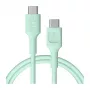 Green Cell PowerFlex Fast Charging USB Type-C auf USB Type-C Kabel 100W Mintgrün 1,2m