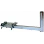 CORAB UBU-38/450-H Universal-Balkonhalterung für Satelliten-, terrestrische und LTE-Antennen, 38 mm Mastdurchmesser, 450 mm Ausladung, feuerverzinkter Stahl, metallic grau