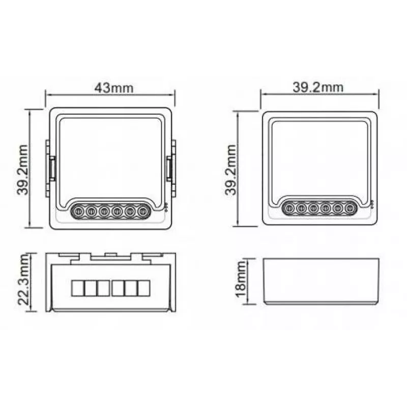 OXT T264 Mini Smart Relaismodul 4-Kanal ZigBee 3.0 Tuya