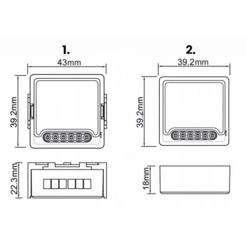 OXT Mini Relaismodul 2-Kanal ohne Neutralleiter ZigBee TUYA T272