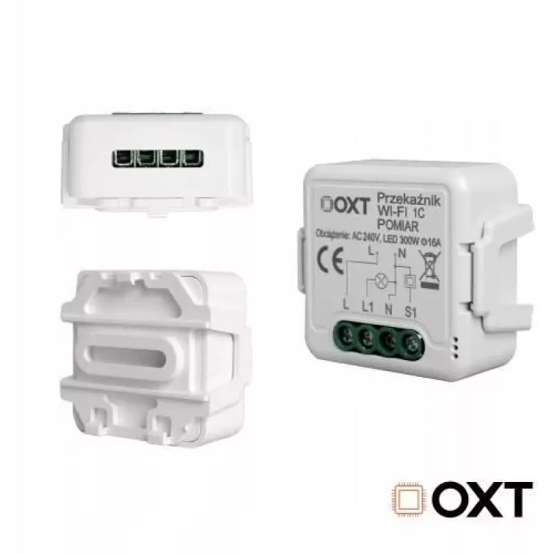 OXT T220P Wi-Fi Relaismodul, 1 Stromkreis, 16 A, Energiemessung, Tuya