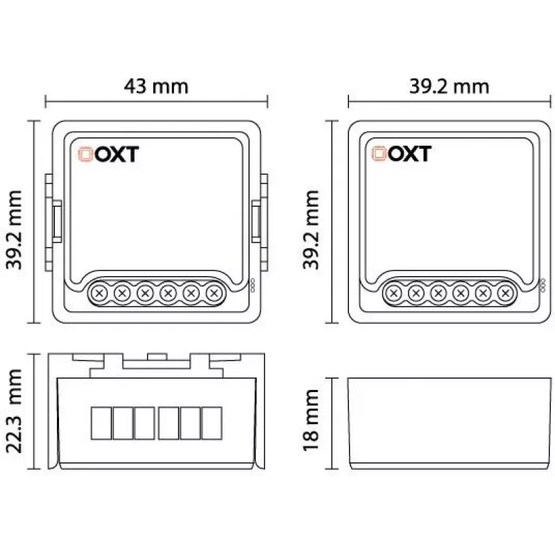 OXT T260P 1-Kanal 16A Smart-Relais-Modul mit Leistungsüberwachung, ZigBee 3.0, Tuya-kompatibel