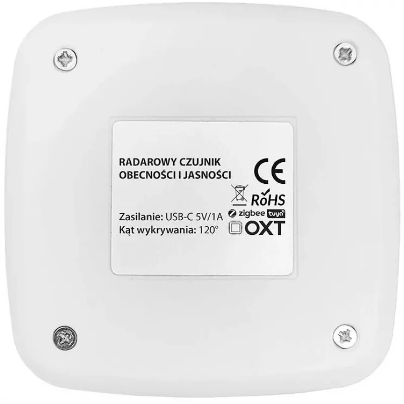 OXT T155 24GHz Millimeterwellen-Radar-Präsenzsensor mit Helligkeitssensor, USB WiFi Tuya Smart
