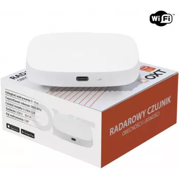 OXT T155 24GHz Millimeterwellen-Radar-Präsenzsensor mit Helligkeitssensor, USB WiFi Tuya Smart