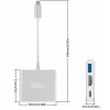 ZENWIRE BYL-2008N 3-in-1 MHL Hub USB-C auf HDMI 4K Adapter, Space Gray