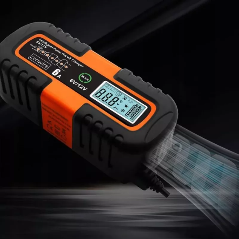 ZENWIRE JMD-6S 6V/12V 6A Smart Battery Charger mit Reparaturfunktion für AGM GEL Blei-Säure-Batterien