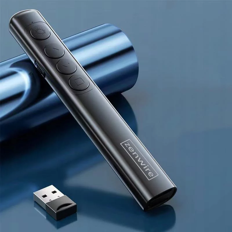 ZENWIRE S9 USB Präsentations-Laserpointer, 2,4 GHz, roter Laser, schwarz