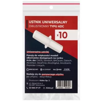 AISKO Universal Doppelseitiges ADC Mundstück für Atemalkoholtester (10 Stk.)