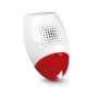 SATEL SP-500 R Kabelgebundene Außensirene mit Blitzlicht, rotes Gehäuse, weiße LED