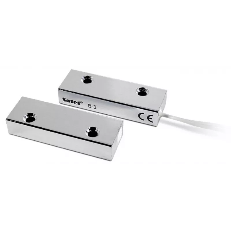 SATEL B-3 Oberflächenmontierter Magnetkontakt (Metall) - NC, IP67, 1 m Kabel