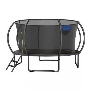 MERACH MR-2429B3 Trampolin, 4,5 m (15 ft) rund mit Sicherheitsnetz, max. 150 kg, 96 Federn