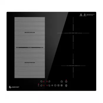 AMZCHEF CE-FS-I72S-FFDD07 4-Zonen Induktionskochfeld 7200W Schwarz Einbau