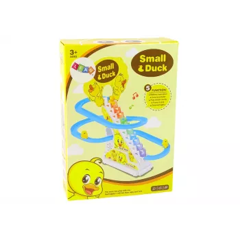 LEAN TOYS Lernspiel Rennbahn Rutschbahn Enten Klettern