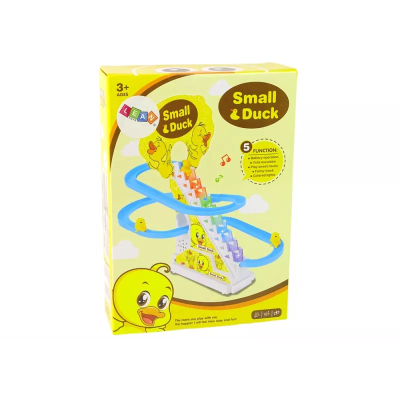 LEAN TOYS Lernspiel Rennbahn Rutschbahn Enten Klettern
