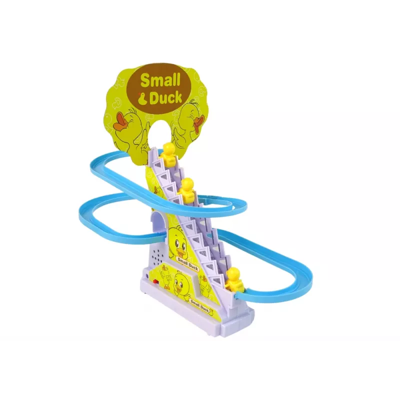 LEAN TOYS Lernspiel Rennbahn Rutschbahn Enten Klettern