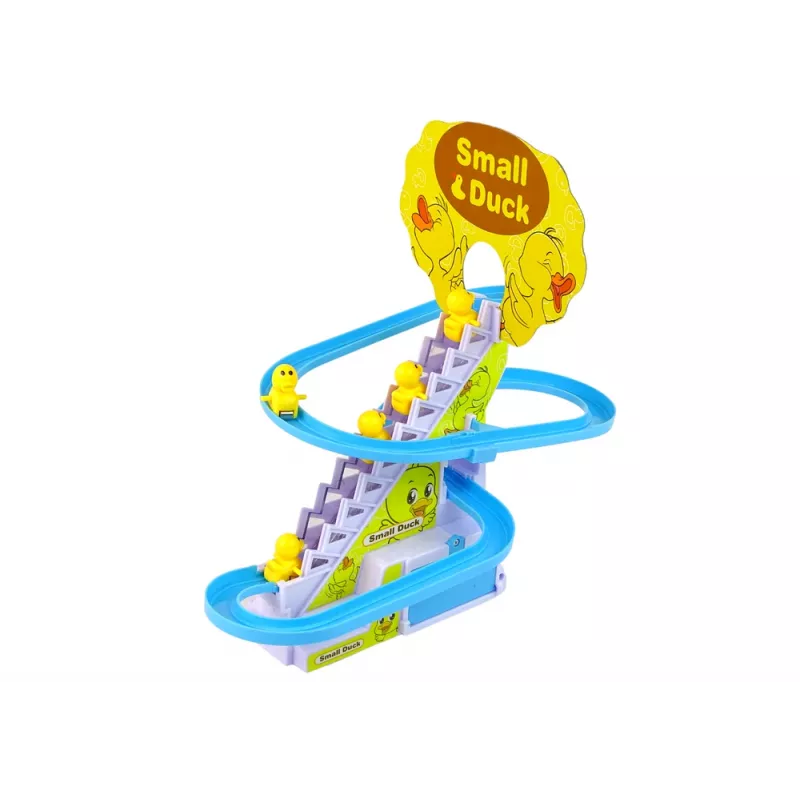 LEAN TOYS Lernspiel Rennbahn Rutschbahn Enten Klettern