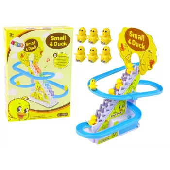 LEAN TOYS Lernspiel Rennbahn Rutschbahn Enten Klettern