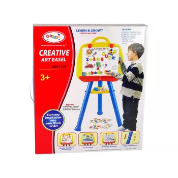 LEAN TOYS Stehendes magnetisches Whiteboard 1200x900mm doppelseitig 360° drehbar