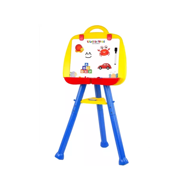 LEAN TOYS Stehendes magnetisches Whiteboard 1200x900mm doppelseitig 360° drehbar