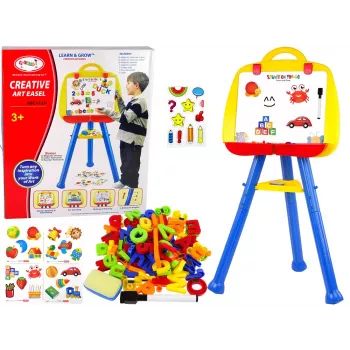 LEAN TOYS Stehendes magnetisches Whiteboard 1200x900mm doppelseitig 360° drehbar