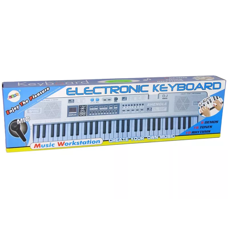 LEAN TOYS Keyboard MQ-6110 Mikrofon Orgel 61 Tasten