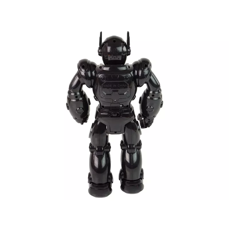 LEAN TOYS Interaktiver Roboter mit Gehfunktion, Sound und Licht, Schwarz
