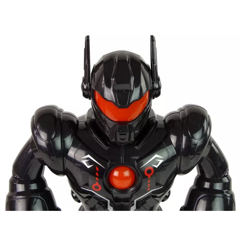 LEAN TOYS Interaktiver Roboter mit Gehfunktion, Sound und Licht, Schwarz