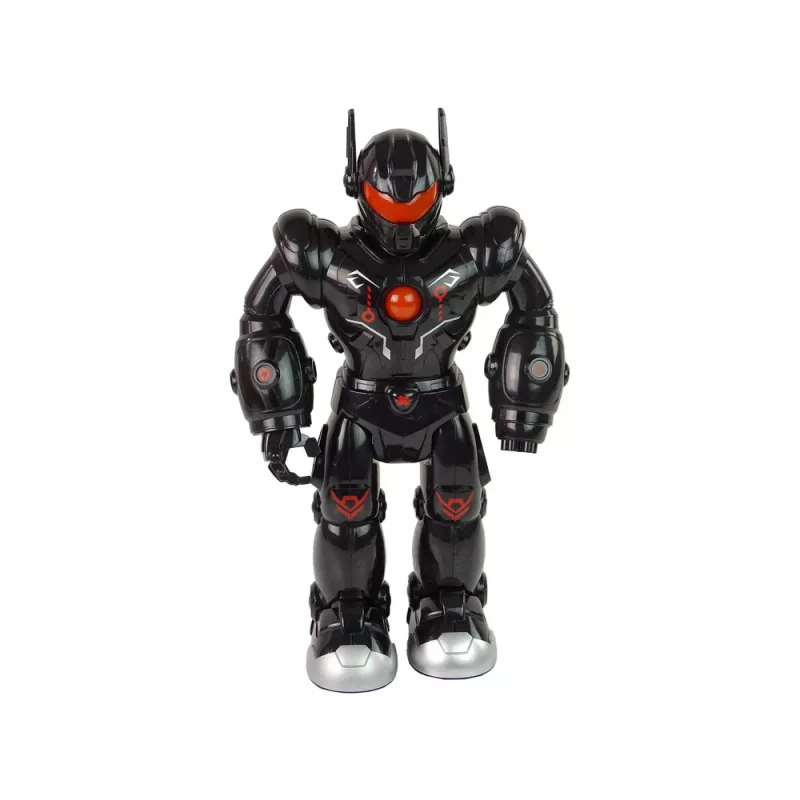 LEAN TOYS Interaktiver Roboter mit Gehfunktion, Sound und Licht, Schwarz
