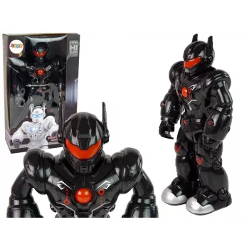 LEAN TOYS Interaktiver Roboter mit Gehfunktion, Sound und Licht, Schwarz