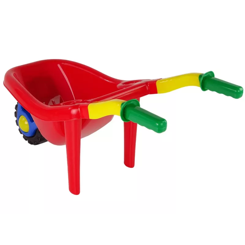 HEMAR Große farbige Gartenschubkarre Rot 100L 120kg
