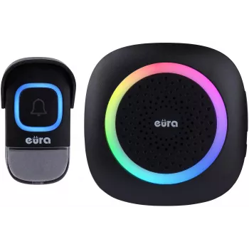 EURA WDP-46A3 Funk-Türklingel-Set Schwarz