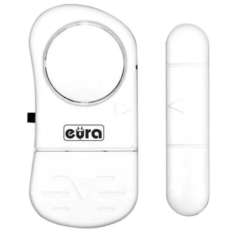 EURA MA-05A3 Mini Bewegungsmelder-Alarm (RL-9805A) - 2 Fernbedienungen, 105 dB, PIR, Weiß