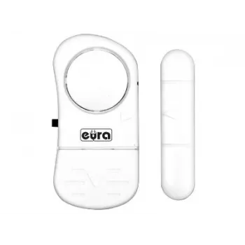 EURA MA-05A3 Mini Bewegungsmelder-Alarm (RL-9805A) - 2 Fernbedienungen, 105 dB, PIR, Weiß