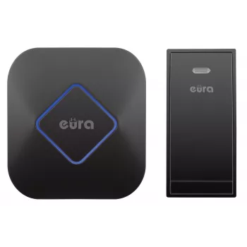 EURA WDP-83H2 JAZZ Funk-Türklingel-Set, batteriefreier Sender, Schwarz